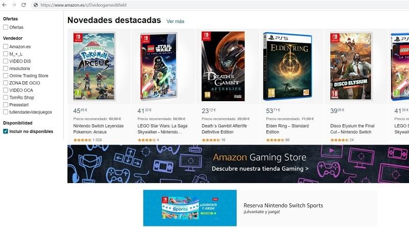 Amazon videojuegos