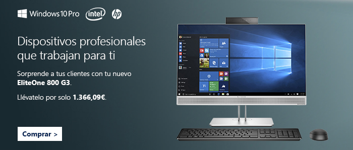 Dispositivos profesionales que trabajan para ti  Sorprende a tus clientes con tu nuevo EliteOne 800 G3.   Ll�vatelo por solo 1.366,09?.  Comprar >