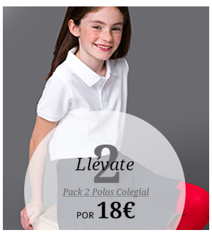 Llévate 2. Pack 2 polos colegial por 18€